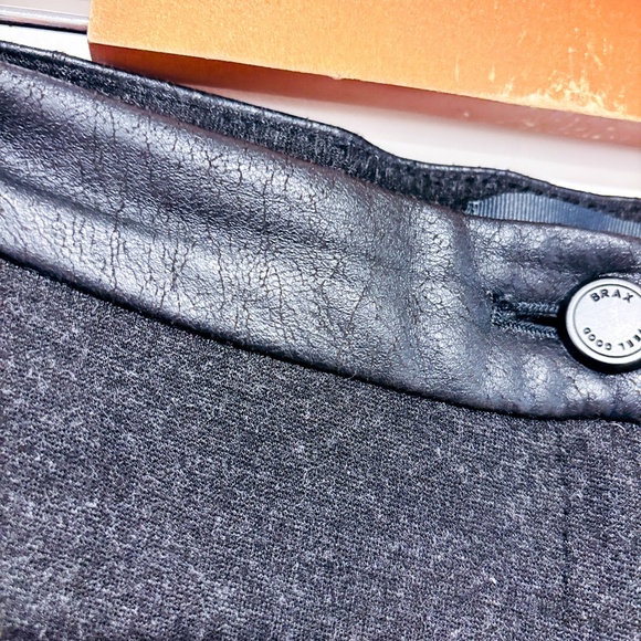 BRAX – Charcoal stretch skinny pants with faux leather waistband | Size 29 * - Picture 8 of 9